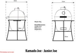 Kamado Joe Junior Keramikgrill -Outdoor-Grillladen 16054 Kamado Joe Junior Diagramm