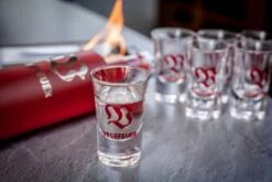 Vegefeuer Kräuter-Likör - Premium Liqueur - 55% - 350ml -Outdoor-Grillladen 19387 Vegefeuer Glaeser Set