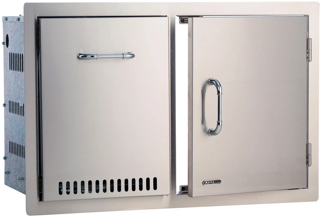 BULL Tür / Schubladen Kombination, Auszug, Edelstahl, 76 Cm 1 BULL Tür / Schubladen Kombination, Auszug, Edelstahl, 76 Cm