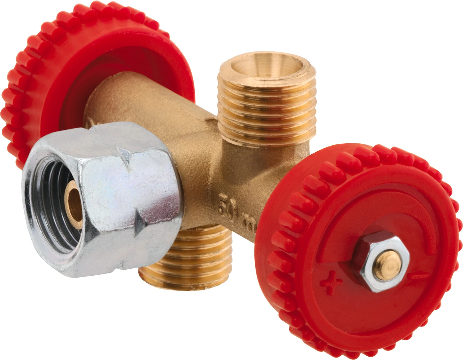 GOK Gas Abzweigventil Mit 2 Abgängen 1/4 Zoll Linksgewinde 1 GOK Gas Abzweigventil Mit 2 Abgängen 1/4 Zoll Linksgewinde