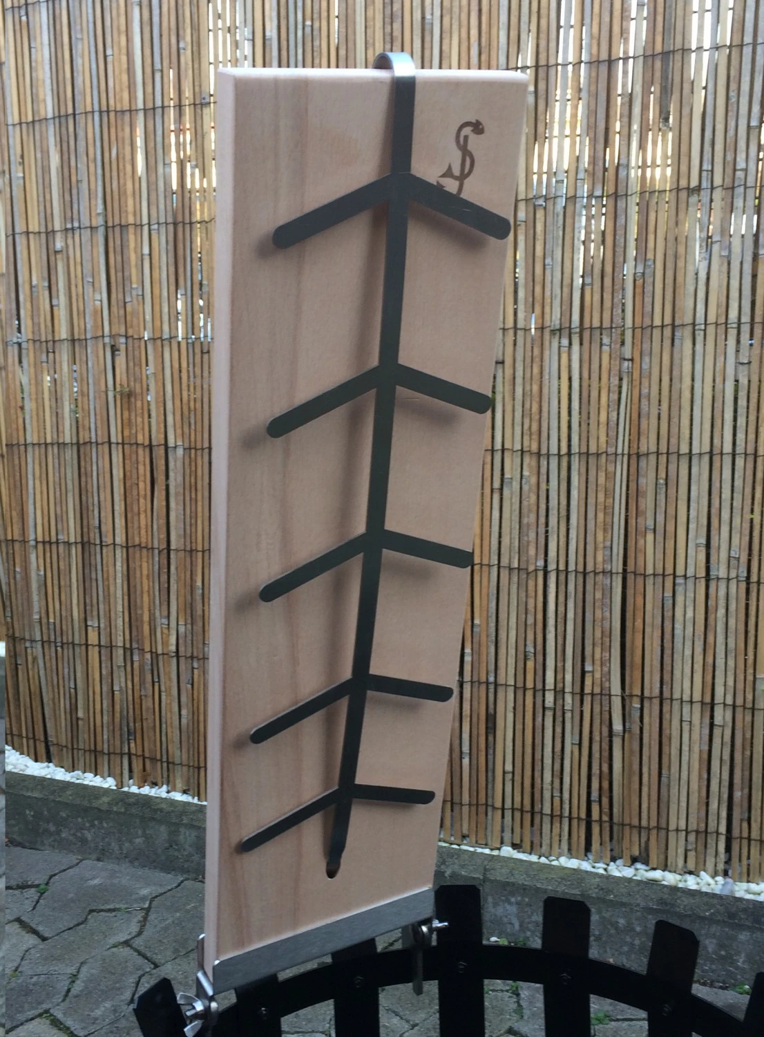 Flammlachsbrett Buche 140mm Klemm-Variante Mit 11mm Nut 3 Flammlachsbrett Buche 140mm Klemm-Variante Mit 11mm Nut – Bild 3