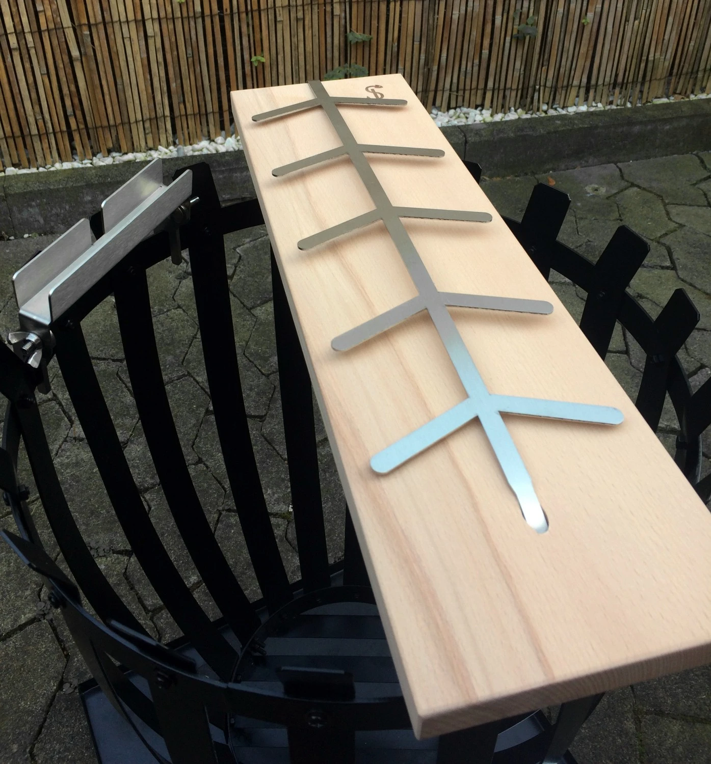 Flammlachsbrett Buche 140mm Klemm-Variante Mit 11mm Nut 2 Flammlachsbrett Buche 140mm Klemm-Variante Mit 11mm Nut – Bild 2