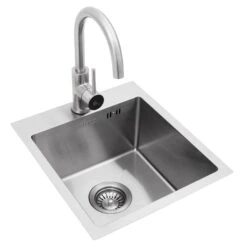 BULL Spülbecken In Der Größe S, 33 X 33 X 20 Cm, Inkl. Wasserhahn (für Warm/kalt) -Outdoor-Grillladen 21619 Bull Spuelbecken Groesse S Edelsta 3 1613487076