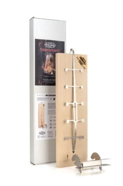 Axtschlag Flammlachsbrett Premium Line Kirsche - Klemmhalterung - Mit Patentierter Halterung Für Feuerstelle, Grillrost Und Gasgrill