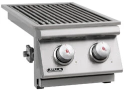 BULL Einbau Seitenbrenner Double / Edelstahl / Slide-In -Outdoor-Grillladen BULL Einschub Seitenbrenner Double Side links
