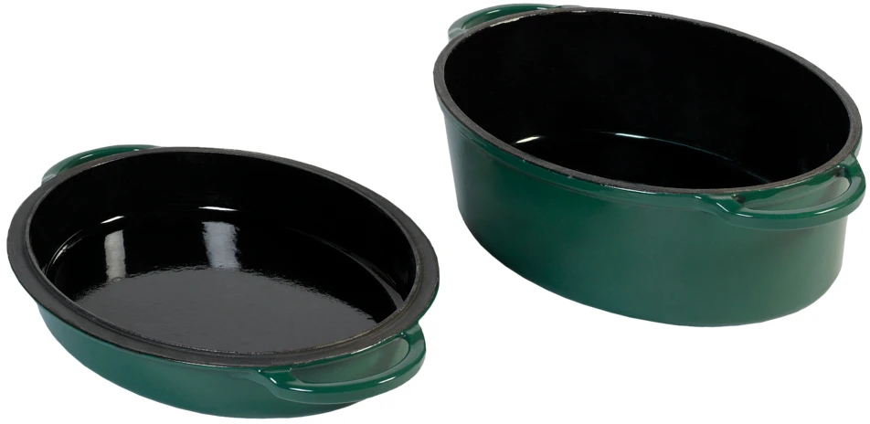 Big Green Egg Emaillierter Dutch Oven / Bräter 5,2 L Grün Oval 2XL / XLarge / Large 1 Big Green Egg Emaillierter Dutch Oven / Bräter 5,2 L Grün Oval 2XL / XLarge / Large