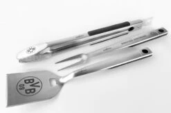 Grillfürst Premium Grillbesteck Set Mit Grillzange, -Wender Und -Gabel - Borussia Dortmund Edition In Geschenkverpackung -Outdoor-Grillladen Borussia Dortmund Premium Grillbesteck Wender Zange Gabel