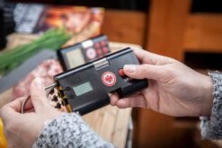 Grillfürst Funk-Thermometer / Grillthermometer / Grillgut Thermometer - Eintracht Frankfurt Edition -Outdoor-Grillladen Eintracht Thermometer Fuehler aufbewahrung