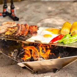 Fennek 4Fire - Mobiler 2-Zonen Grillrost -Outdoor-Grillladen Fennek 4Fire Grillrost Hexagon Spiegelei