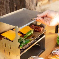 Fennek Edelstahl Plancha / Grillplatte -Outdoor-Grillladen Fennek Edelstahl Plancha Grillplatte Deckel