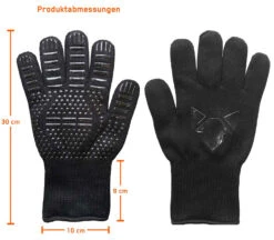 Fennek Grillhandschuhe, Schwarz -Outdoor-Grillladen Fennek Grillhandschuhe schwarz Abmessungen