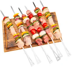 Fennek Grillspieße Lang 6er Set 9 Fennek Grillspieße Lang 6er Set -Outdoor-Grillladen Fennek Grillspiesse lang belegt