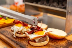 Fennek Grillzange Groß Edelstahl -Outdoor-Grillladen Fennek Grillzange gross Burger belegen