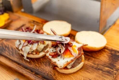 Fennek Grillzange Klein Edelstahl -Outdoor-Grillladen Fennek Grillzange klein Burger belegen