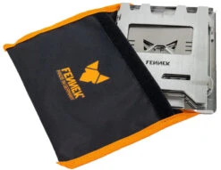 Fennek Hobo Kocher Premium Zum Klappen / Edelstahl Mit Tasche Und Aschewanne -Outdoor-Grillladen Fennek Hobo Kocher Premium Edelstahl zusammengefaltet