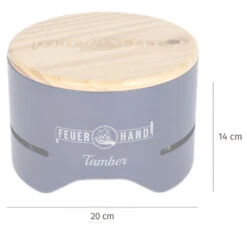 Feuerhand Tischgrill Tamber Blau -Outdoor-Grillladen Feuerhand Tamber Tischgrill Blau Abmessungen