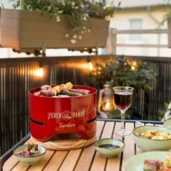 Feuerhand Tischgrill Tamber Rot -Outdoor-Grillladen Feuerhand Tamber Tischgrill Rot Lifestyle