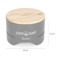 Feuerhand Tischgrill Tamber Schwarz -Outdoor-Grillladen Feuerhand Tamber Tischgrill schwarz Abmessungen