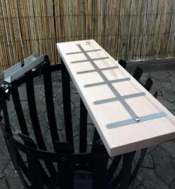 Flammlachsbrett Buche 140mm Schraub-Variante Mit 11mm Nut -Outdoor-Grillladen Flammlachsbrett 14cm Schraub