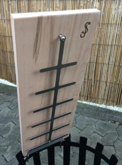 Flammlachsbrett Buche 190mm Schraub-Variante Mit 11mm Nut -Outdoor-Grillladen Flammlachsbrett 190mm Schraub