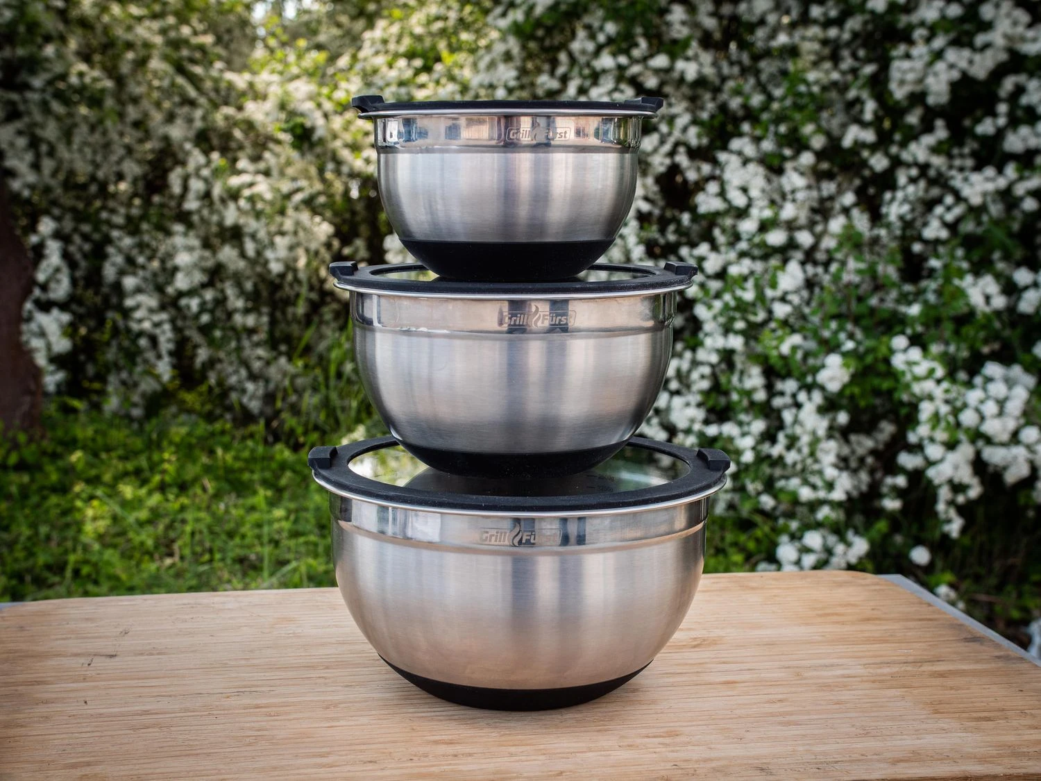 Grillfürst BBQ 3er Edelstahlschüssel Set Mit Glasdeckel 12 Grillfürst BBQ 3er Edelstahlschüssel Set Mit Glasdeckel – Bild 12