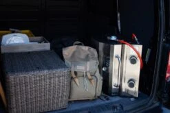 Grillfürst G201E 2-Brenner Gasgrill Portabel V2 - Campinggrill / Balkongrill 50mbar - Inkl. Untergestell -Outdoor-Grillladen Grillfuerst Camping Gasgrill G201 Kofferraum