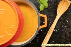 Grillfürst Emaillierter Dutch Oven Ohne Füsse DO4 - Blau 10 Grillfürst Emaillierter Dutch Oven Ohne Füsse DO4 - Blau -Outdoor-Grillladen Grillfuerst Dutch Oven emailliert Beispiel DO4 orange Suppe