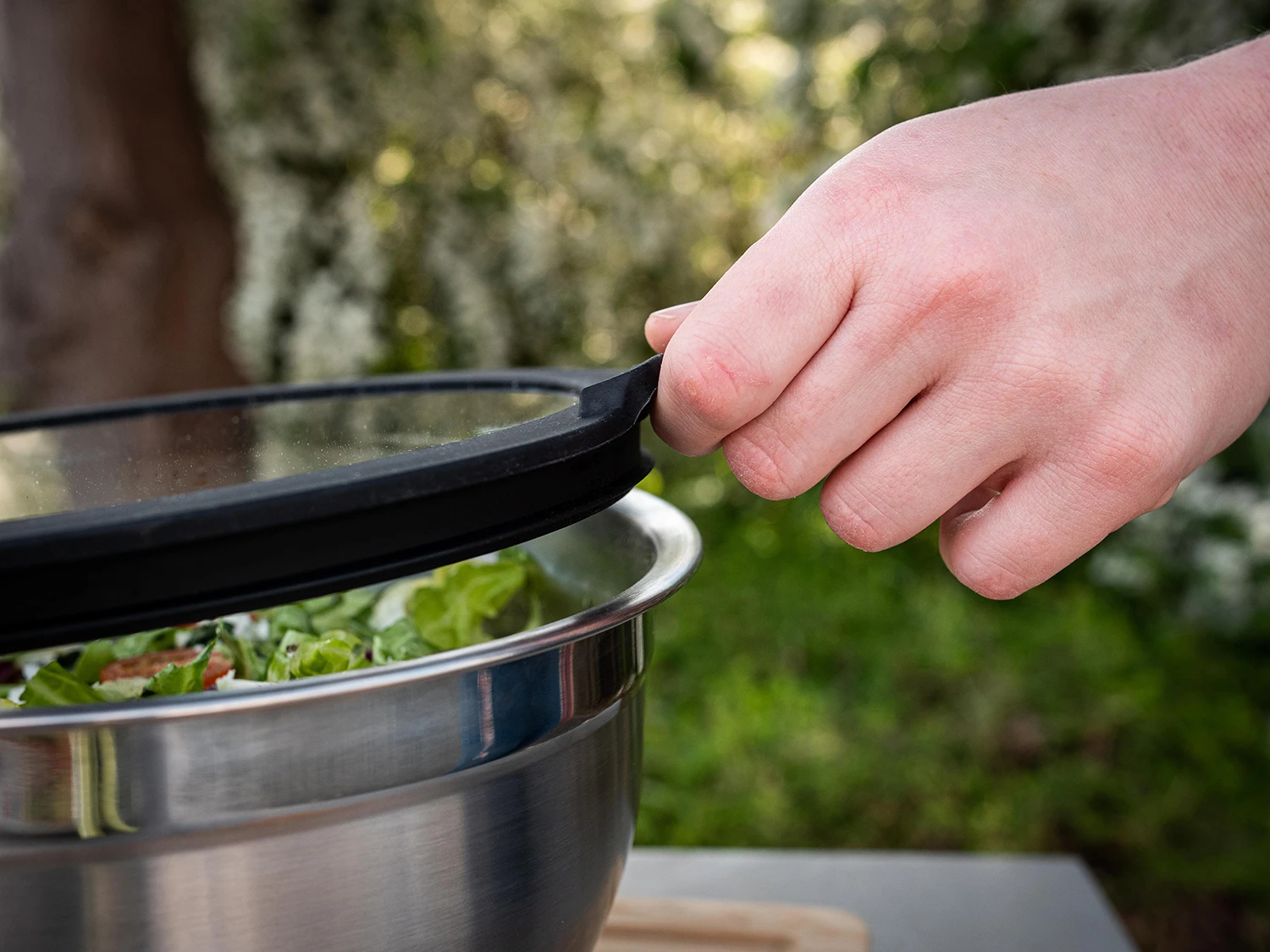 Grillfürst BBQ 3er Edelstahlschüssel Set Mit Glasdeckel 11 Grillfürst BBQ 3er Edelstahlschüssel Set Mit Glasdeckel – Bild 11