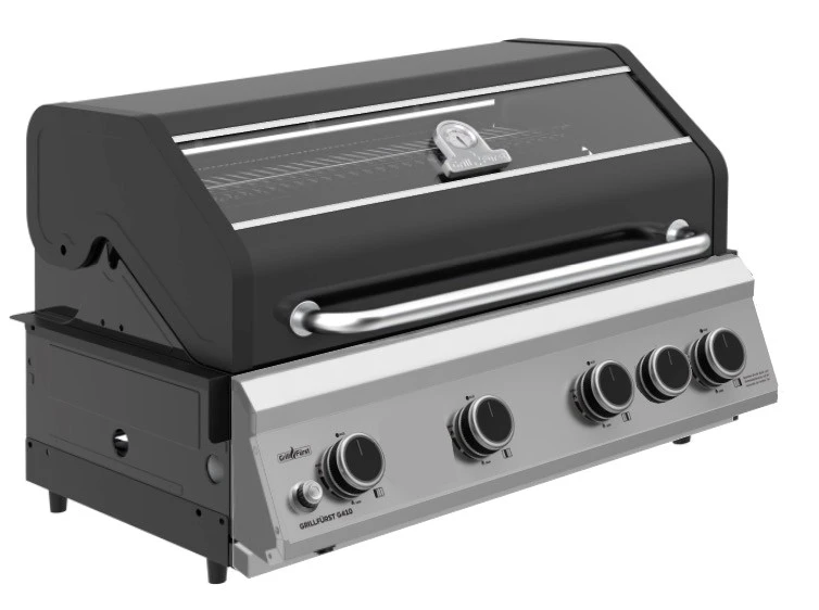 Grillfürst G490G 4-Brenner Einbaugrill - Black Edition - Mit Heckbrenner Und Gusseisen Rosten 1 Grillfürst G490G 4-Brenner Einbaugrill - Black Edition - Mit Heckbrenner Und Gusseisen Rosten