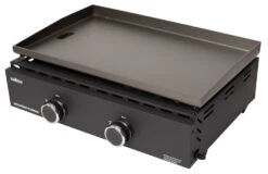 Grillfürst Plancha Grill - 2 Brenner Mit Insgesamt 7 KW Und Edelstahl Plancha -Outdoor-Grillladen Grillfuerst Gas Planchagrill 20 099 schwarz 1
