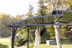 Grillfürst Premium Grillpavillon Aus Stahl Mit Wetterfestem Metalldach Und Ablageflächen -Outdoor-Grillladen Grillfuerst Grillpavillon Gasgrill Garten Stahl