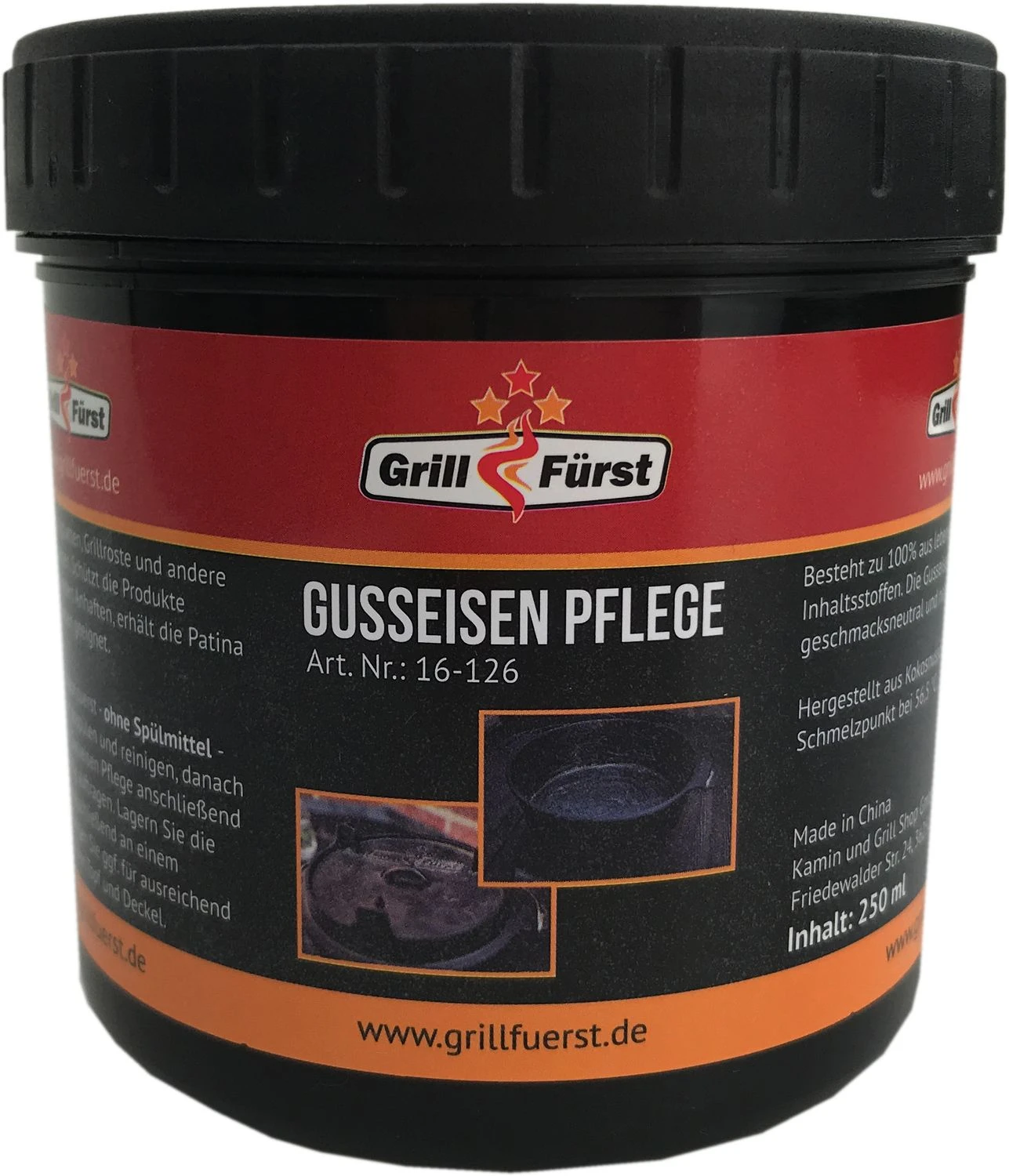 Grillfürst Dutch Oven Set / Gusseisen Pflegeset 1 Grillfürst Dutch Oven Set / Gusseisen Pflegeset