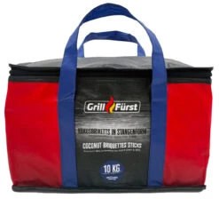 Grillfürst Kokosbriketts In Stangenform - 20 Kg - Ideal Für Dutch Oven Und Grill -Outdoor-Grillladen Grillfuerst Kokosbriketts Stangenbriketts 10kg Tragetasche