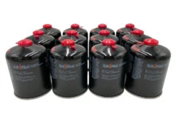 Grillfürst Kombi Kartuschen-Druckregler 50 Mbar - X-DEAL Inkl. 12 Grillfürst Gaskartuschen -Outdoor-Grillladen Grillfuerst Schraubkartusche Gaskartusche Set 12 Stk