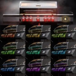 Grillfürst G521G Smart Grill - Mit Automatischer Temperatursteuerung, Hochtemperaturbrenner, Heckbrenner Und Gusseisen Rosten -Outdoor-Grillladen Grillfuerst Smart Grill Drehreglerbeleuchtung RGB 1