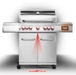 Grillfürst G521E Smart Grill - Mit Automatischer Temperatursteuerung, Hochtemperaturbrenner, Heckbrenner Und Edelstahl Rosten -Outdoor-Grillladen Grillfuerst Smart Grill G521 mit Bodenprojektion