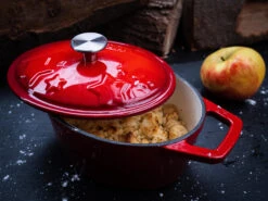 Grillfürst Dutch Oven Sternentöpfchen / Gusseisen Bräter - Emailliert - S - Rot -Outdoor-Grillladen Grillfuerst Sternentoepfchen S rot Gusseisen