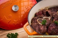 Grillfürst Dutch Oven Sternentöpfchen / Gusseisen Bräter - Emailliert - XL - Lila 8 Grillfürst Dutch Oven Sternentöpfchen / Gusseisen Bräter - Emailliert - XL - Lila -Outdoor-Grillladen Grillfuerst Sternentoepfchen XL Beispiel Rippchen