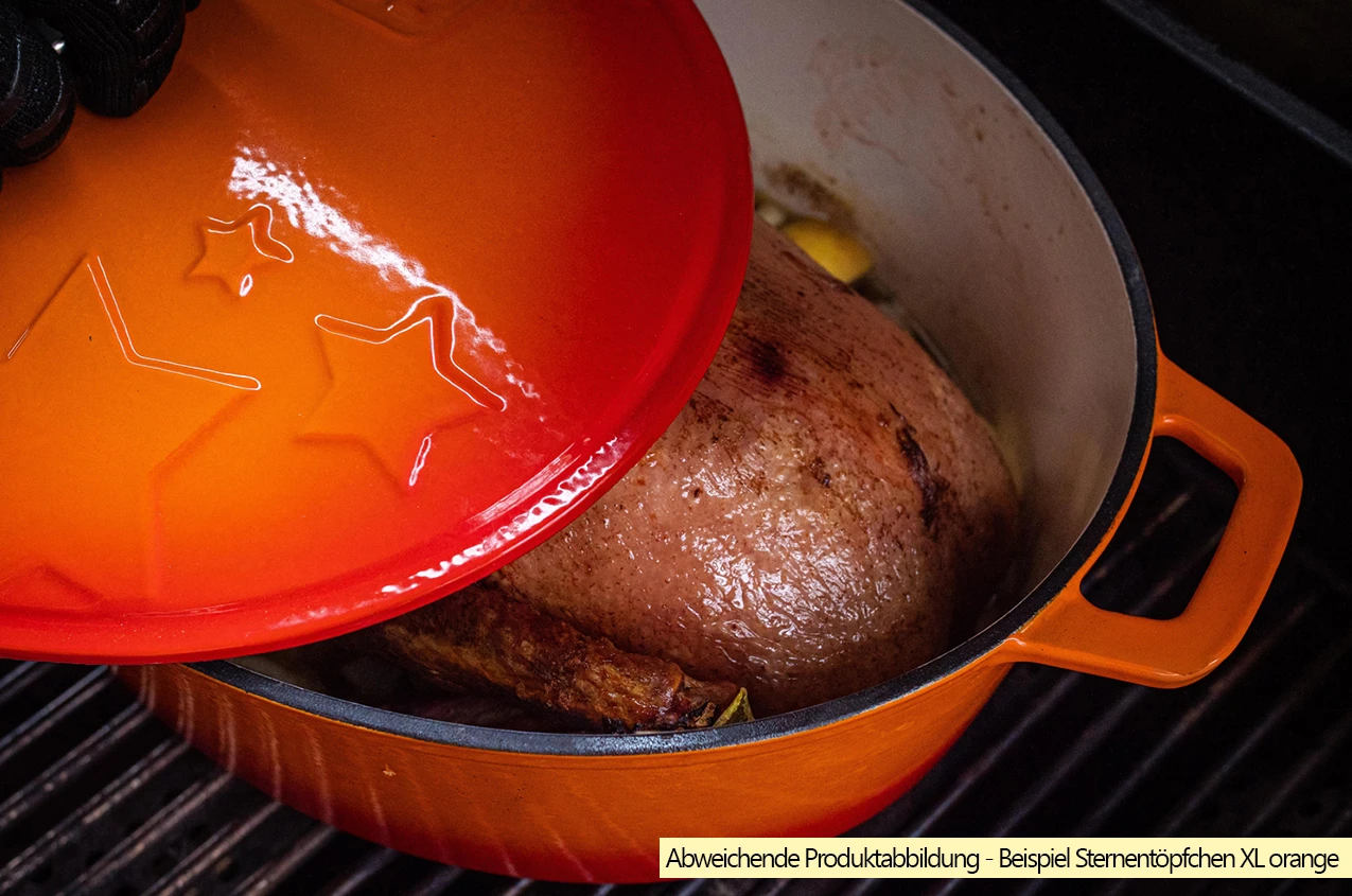 Grillfürst Dutch Oven Sternentöpfchen / Gusseisen Bräter - Emailliert - XL - Lila 5 Grillfürst Dutch Oven Sternentöpfchen / Gusseisen Bräter - Emailliert - XL - Lila – Bild 5