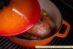 Grillfürst Dutch Oven Sternentöpfchen / Gusseisen Bräter - Emailliert - XL - Blau -Outdoor-Grillladen Grillfuerst Sternentoepfchen XL Guss Beispiel