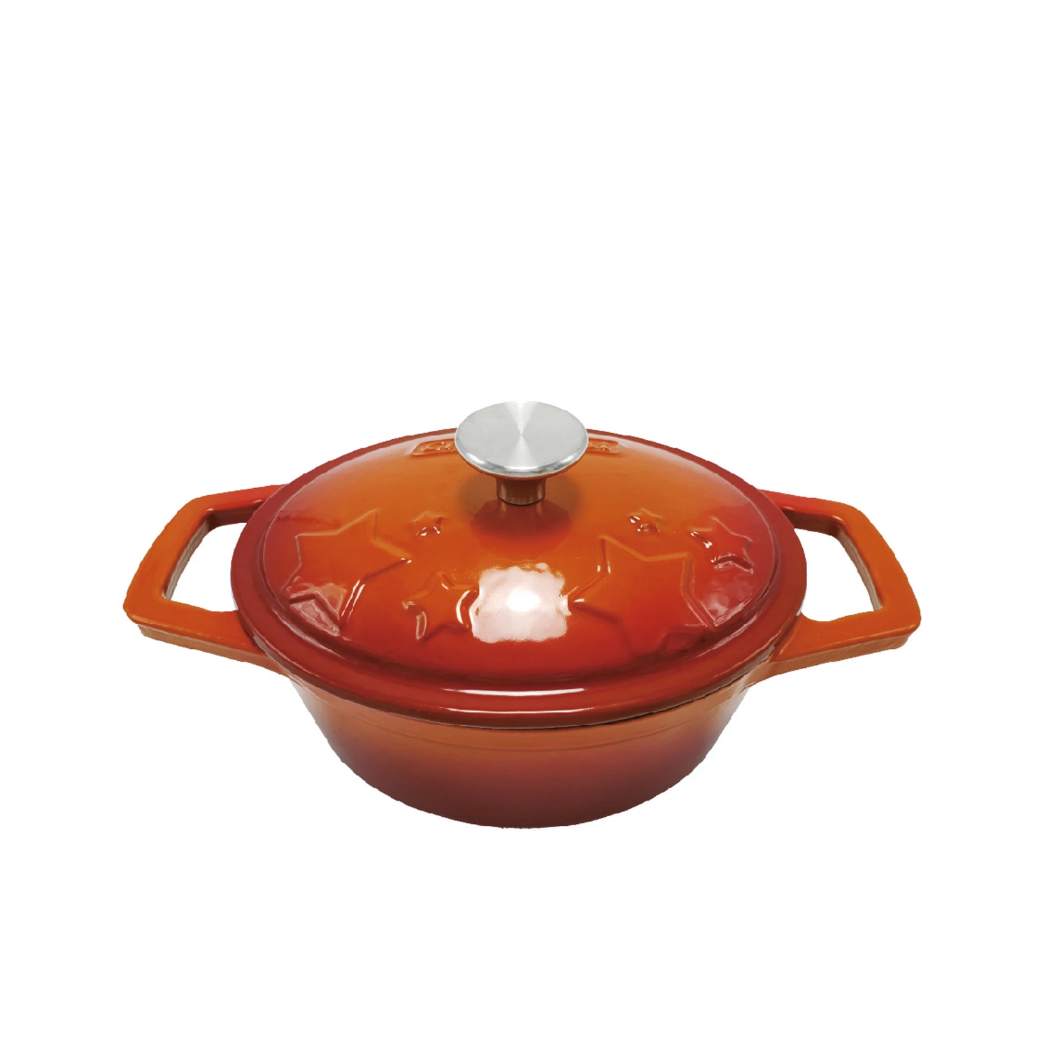 Grillfürst Dutch Oven Sternentöpfchen / Gusseisen Bräter - Emailliert - S - Orange 1 Grillfürst Dutch Oven Sternentöpfchen / Gusseisen Bräter - Emailliert - S - Orange