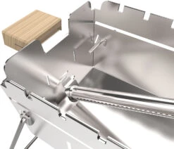 Knister Edelstahl-Gasgrill - Ausziehbarer Kompaktgrill -Outdoor-Grillladen Knister Edelstahl Gasgrill Kompaktgrill Montage Brenner