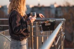 Knister Gasgrill - Ausziehbarer Kompaktgrill -Outdoor-Grillladen Knister Gasgrill Balkongelaender