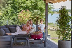 LotusGrill XXL - Holzkohle Grillstation - Feuerrot -Outdoor-Grillladen LotusGrill XXL Feuerrot ohne Wagen Tischgrill