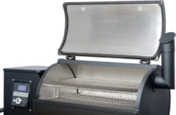 Moesta Pelletgrill Sheriff Inklusive Bambus Ablagebrett Und Abdeckhaube - Modell 2023 -Outdoor-Grillladen Moesta Sheriff Pelletgrill Deckel Garkammer 10593 1