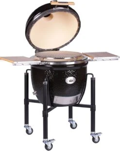 Monolith Grill LeCHEF PRO-Serie 2.0 Schwarz - MIT Gestell Und Seitentischen -Outdoor-Grillladen Monolith Keramik Grill Le Chef PRO Serie 2 0 121030 black 4