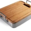 Napoleon Edelstahl Bräter Inkl. Schneidebrett Bambus