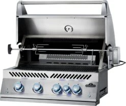 Napoleon 700-Series 32" BIG32 Edelstahl Einbaugrill Inkl. Drehspieß - Modell 2023 -Outdoor-Grillladen Napoleon Einbaugrill BIG32 Drehspiess Motor