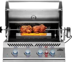 Napoleon 700-Series 32" BIG32 Edelstahl Einbaugrill Inkl. Drehspieß - Modell 2023 -Outdoor-Grillladen Napoleon Einbaugrill BIG32 Rotisserie Backburner