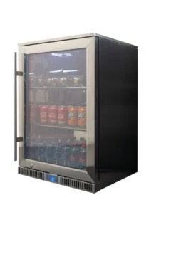 Napoleon Outdoor - Kühlschrank, 135 Liter, Rechtsdrehende Tür Mit Doppelverglasung Und LED Beleuchtung - Wasserdicht Nach IP24 -Outdoor-Grillladen Napoleon Kuehlschrank Outdoor